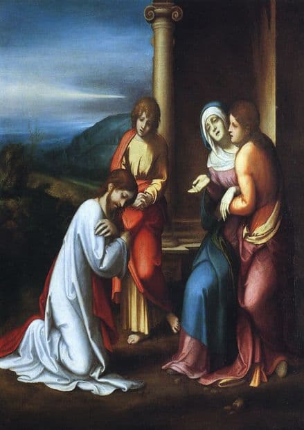Correggio, Antonio Allegri: Christ Taking Leave of his Mother. Fine Art Print.  (001790)
