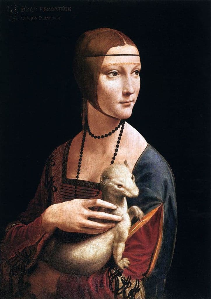 Da Vinci, Leonardo: The Lady with the Ermine, 1496. Fine Art Print.  (00119)