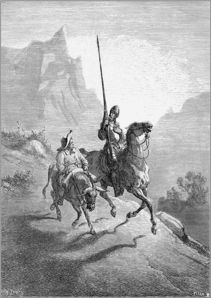 Dore, Gustave: Don Quixote and Sancho Setting Out. Fine Art Print.  (001224)