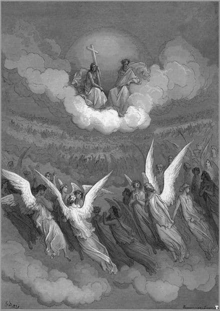 Dore, Gustave: The Heavenly Hosts, Illustration from Paradise Lost by John Milton.(001838)