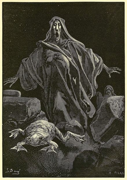 Dore, Gustave: The Shriek of Timidity. Fine Art Illustration/Print.  (003697)