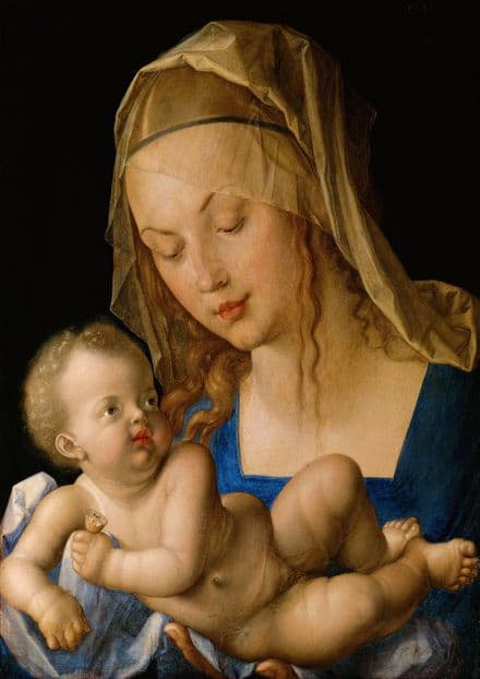 Durer, Albrecht: Virgin and Child Holding a Half-Eaten Pear. Fine Art Print.  (001924)