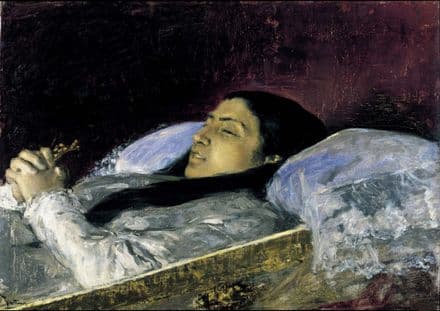 Fortuny, Mariano: Miss Del Castillo on Her Deathbed. Fine Art Print.  (004015)