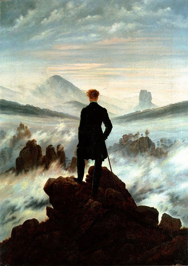 Friedrich, Casper David: The Wanderer Above the Sea of Fog. Fine Art Print.  (00261)