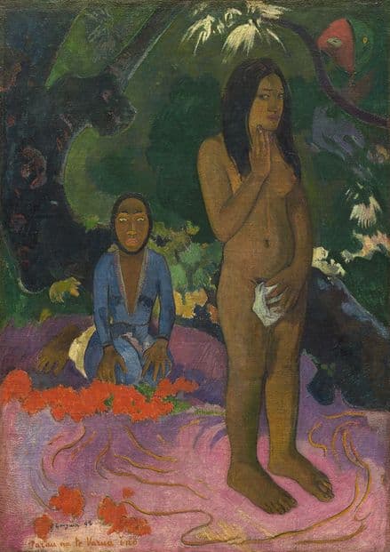 Gauguin, Paul: Parau na te Varua ino (Words of the Devil). Fine Art Print.  (003567)