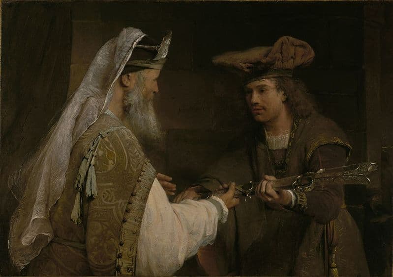 Gelder, Aert de: Ahimelech Giving the Sword of Goliath to David. Fine Art Print.  (004021)