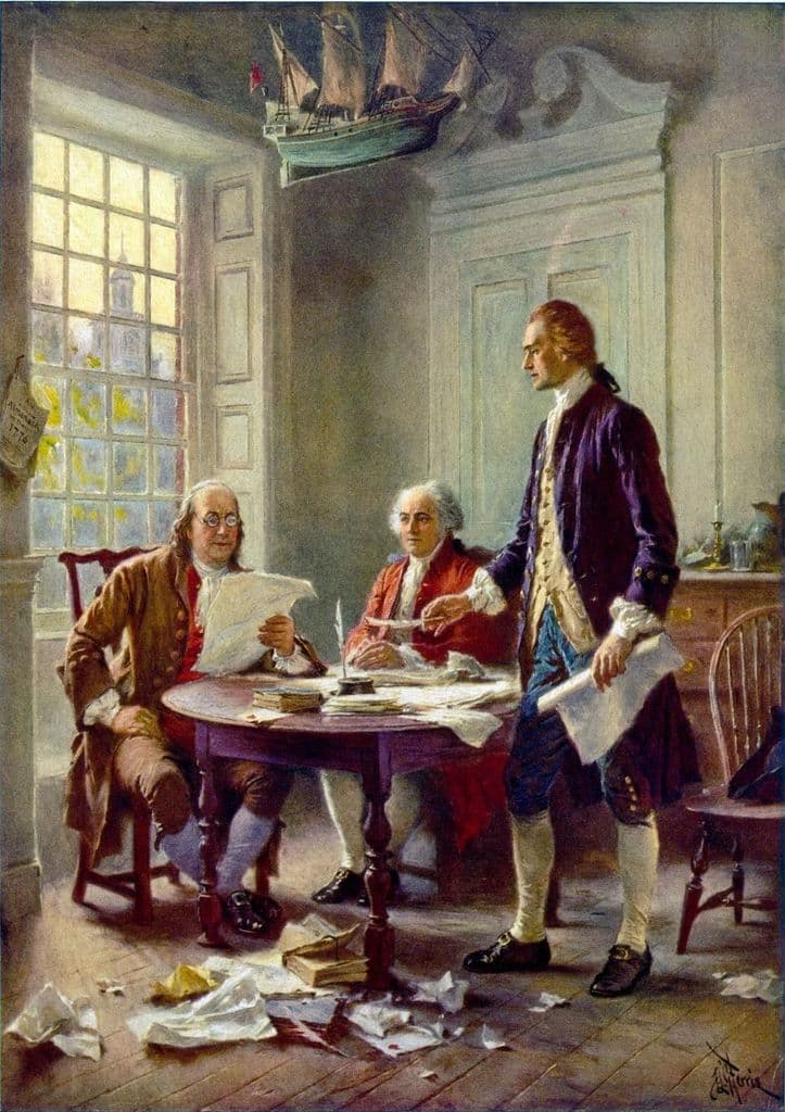 Gerome, Jean Leon: Drafting the Declaration of Independence. Fine Art Print.  (002846)