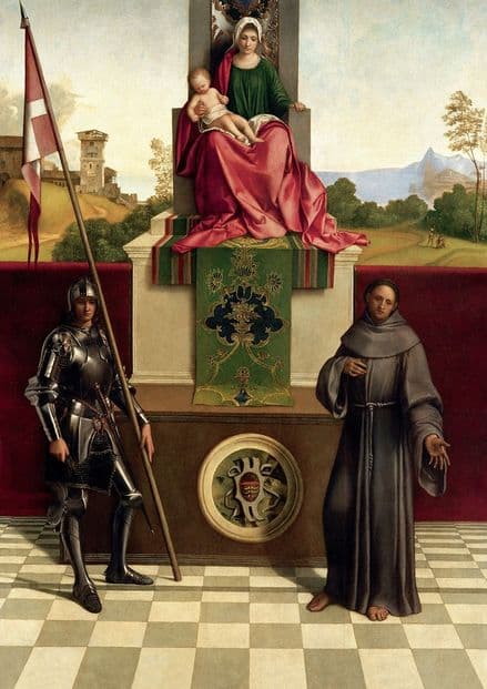 Giorgione (Giorgio da Castelfranco): Madonna and Child with Saints Liberale and Francis.  (001928)