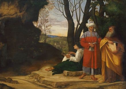 Giorgione (Giorgio da Castelfranco): The Three Philosophers. Fine Art Print.  (001929)