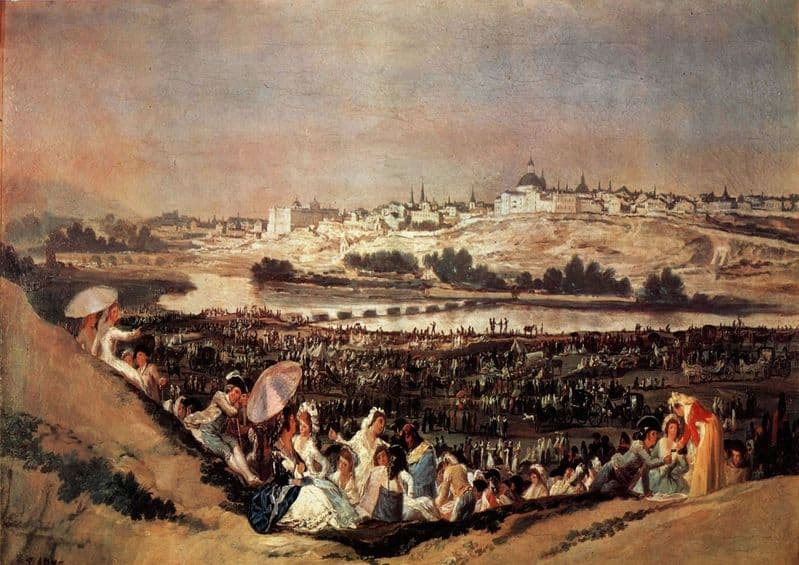 Goya, Francisco de: The Meadow of San Isidro on his Feast Day. Fine Art Print.  (001434)