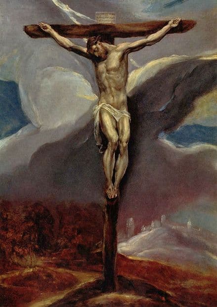 Greco, El (Domenico Theotocopuli): Christ on the Cross. Religious Fine Art Print.  (00665)