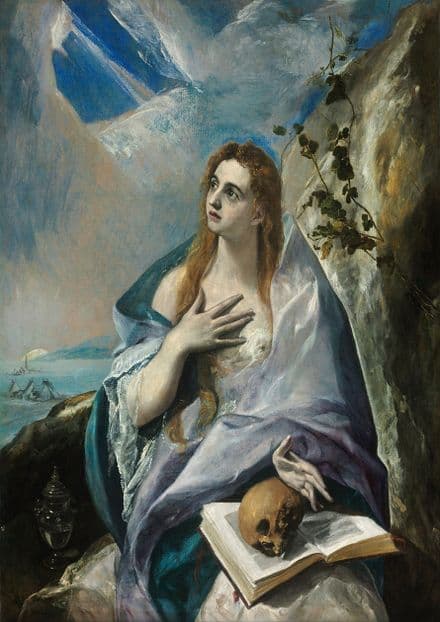 Greco, El (Domenico Theotocopuli): The Penitent Magdalene. Fine Art Print.  (002042)
