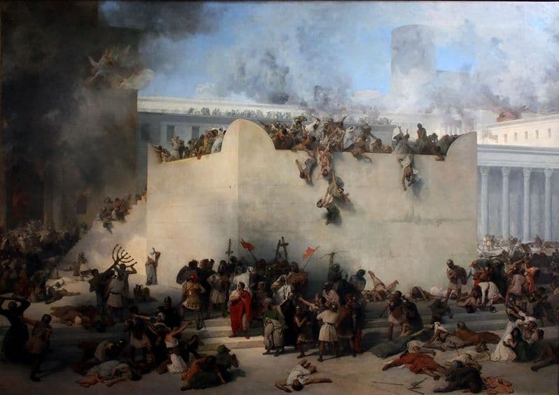 Hayez, Francesco: The Destruction of the Temple of Jerusalem. Fine Art Print.  (003422)