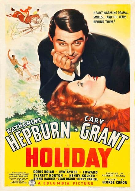 Holiday, Cary Grant, Katharine Hepburn 1938. Vintage Film/Movie Print.  (002817)