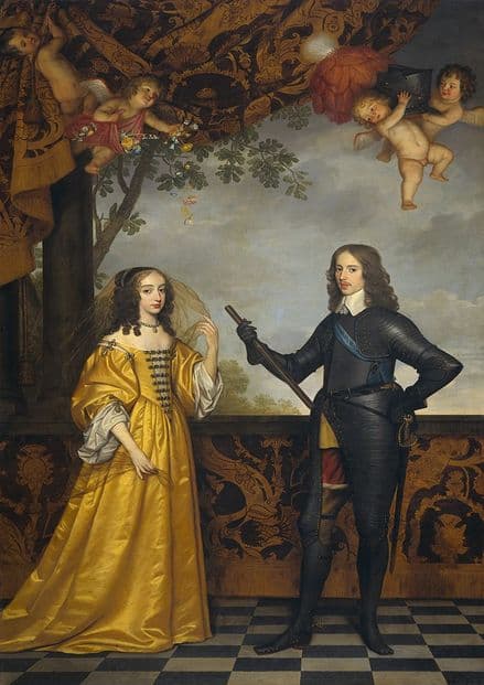 Honthorst, Gerrit van: William II, Prince of Orange, and his wife Mary Stuart.  (002166)
