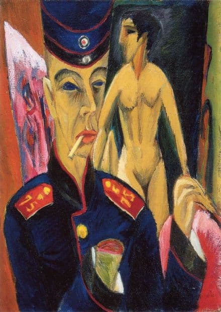 Kirchner, Ernst Ludwig: Self Portrait as a Soldier. Fine Art Print.  (001399)