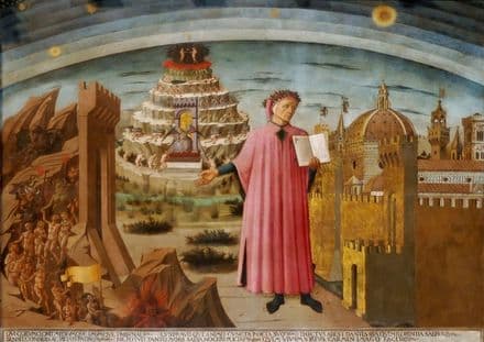 Michelino, Domenico di: Dante and his Poem the 'Divine Comedy', 1465.(00132)