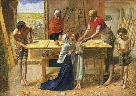 Millais, John Everett: Christ/Jesus in the House of His Parents. Fine Art Print.  (00703)
