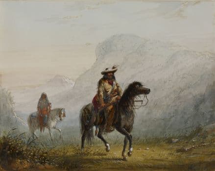 Miller, Alfred Jacob: "Bourgeois" W---r, and His Squaw. Fine Art Print.  (003843)