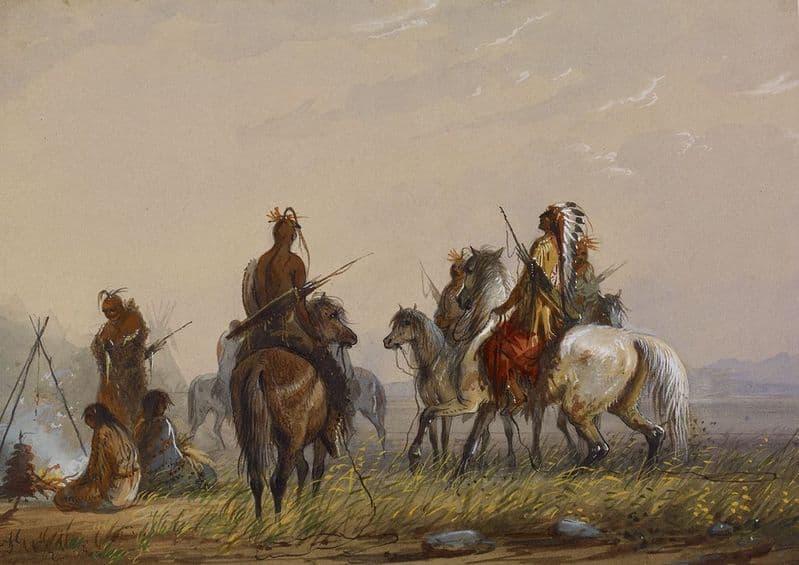 Miller, Alfred Jacob: Expedition to Capture Wild Horses - Sioux. Fine Art Print.  (003849)