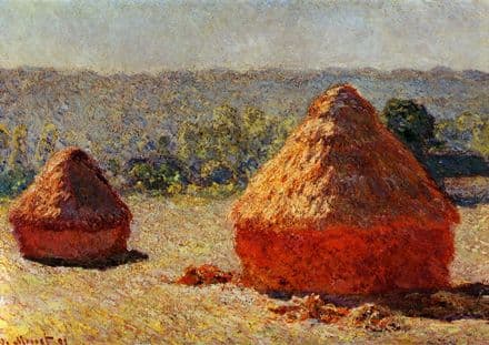 Monet, Claude: Haystacks, End of the Summer, Morning. Fine Art Print.  (00128)