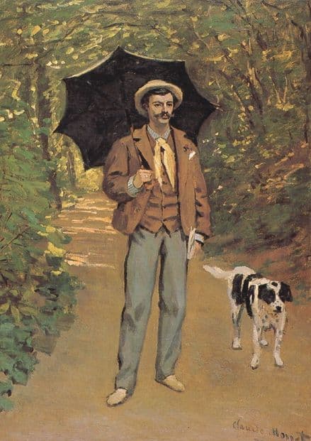 Monet, Claude: Portrait of Victor Jacquemont/Man with an Umbrella. Fine Art Print.  (00776)