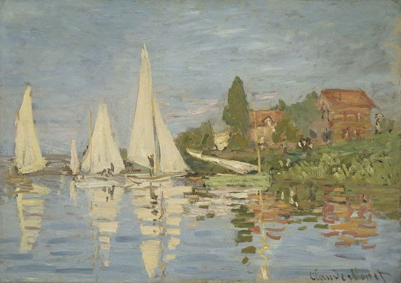 Monet, Claude: Regatta at Argenteuil. Sailing Boat Scene. Fine Art Print.  (003220)