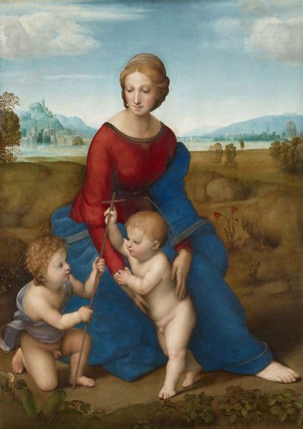 Raphael (Raffaello Sanzio of Urbino): Madonna in the Meadow. Fine Art Print.  (001939)