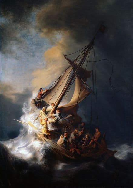 Rembrandt Harmensz van Rijn: Christ in the Storm on the Sea of Galilee, 1633.  (00178)