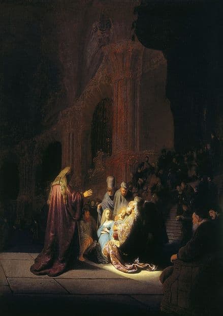 Rembrandt: Simeons Song of Praise. Fine Art Print/Poster. Sizes: A4/A3/A2/A1 (004303)