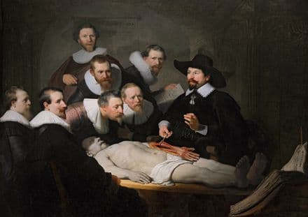 Rembrandt: The Anatomy Lesson of Dr. Nicolaes Tulp. Fine Art Print.  (004302)
