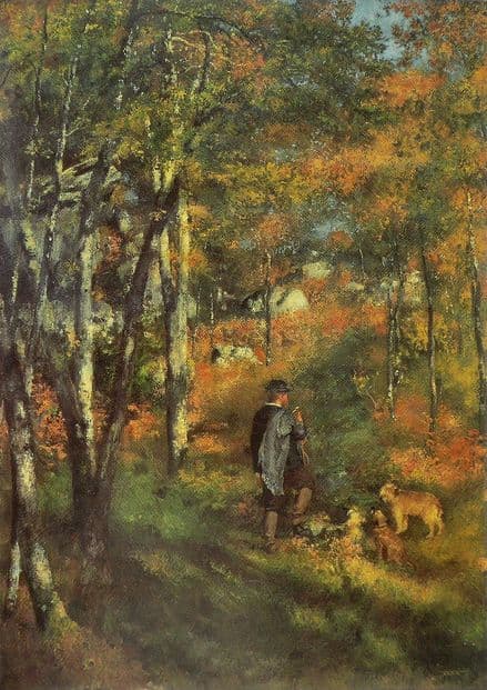 Renoir, Pierre Auguste: The Painter Le Coeur Hunting in the Fontainebleau Forest.  (004269)