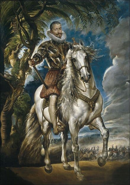 Rubens, Peter Paul: Equestrian Portrait of the Duke of Lerma. Fine Art Print.  (001087)