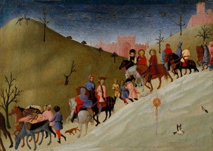 Sassetta (Stefano di Giovanni): The Journey of the Magi. Fine Art Print.  (00222)