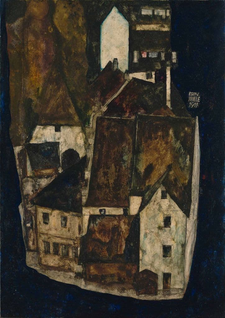 Schiele, Egon: Dead City III (City on the Blue River III). Fine Art Print.  (003675)