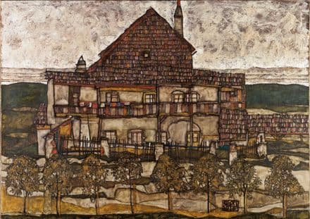 Schiele, Egon: House with Shingle Roof (Old House II). Fine Art Print.  (003683)