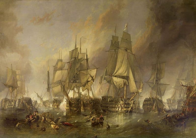 Stanfield, (William) Clarkson Frederick: The Battle of Trafalgar. Fine Art Print.  (00387)