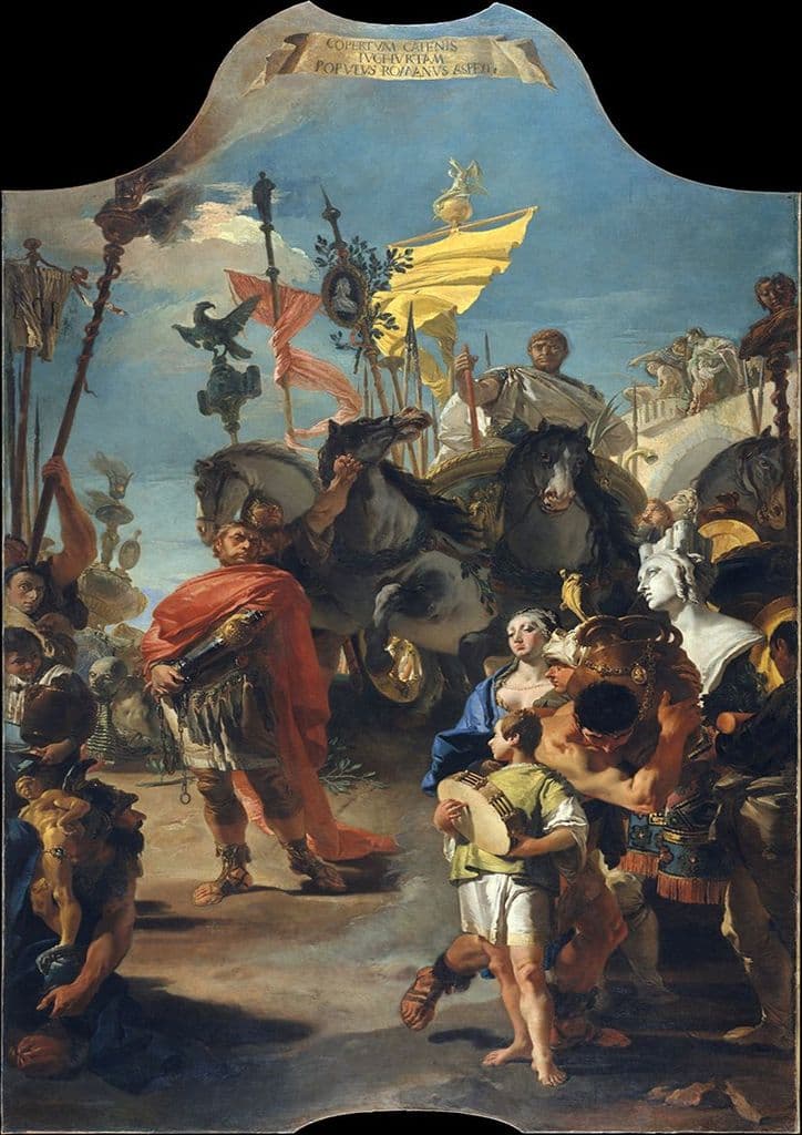 Tiepolo, Giovanni Battista: The Triumph of Marius. Roman Historical Fine Art Print.  (00220)