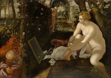 Tintoretto, Jacopo Robusti: Susanna and the Elders. Fine Art Print.  (001998)