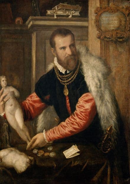 Titian (Tiziano Vecellio): Jacopo Strada, Art Expert and Buyer of Objet D'Art.  (001957)