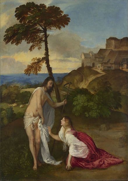 Titian (Tiziano Vecellio): Noli Me Tangere. Religious/Christian. Fine Art Print.  (001951)