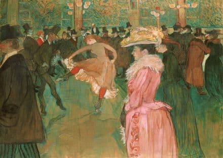 Toulouse-Lautrec, Henri de: At the Moulin Rouge - The Dance. Fine Art Print.  (002218)