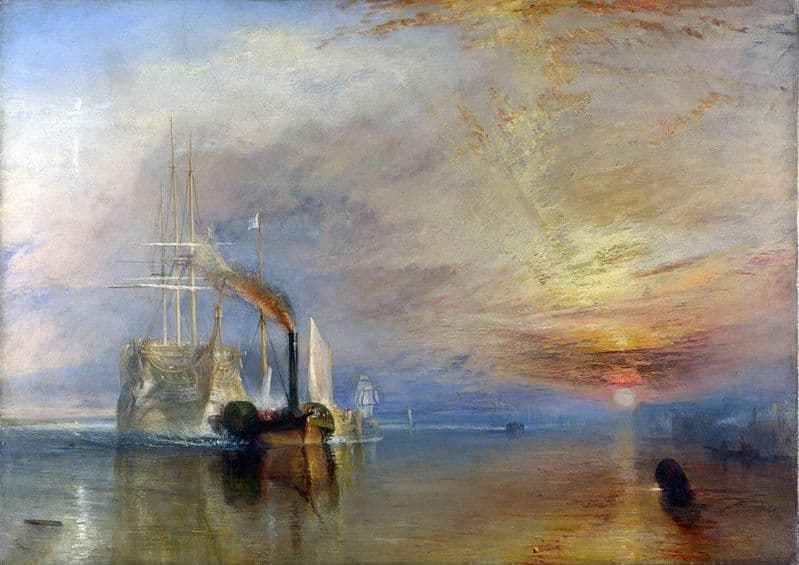 Turner, William: The Fighting Temeraire Tugged to Her Last Berth to be Broken Up.  (00229)