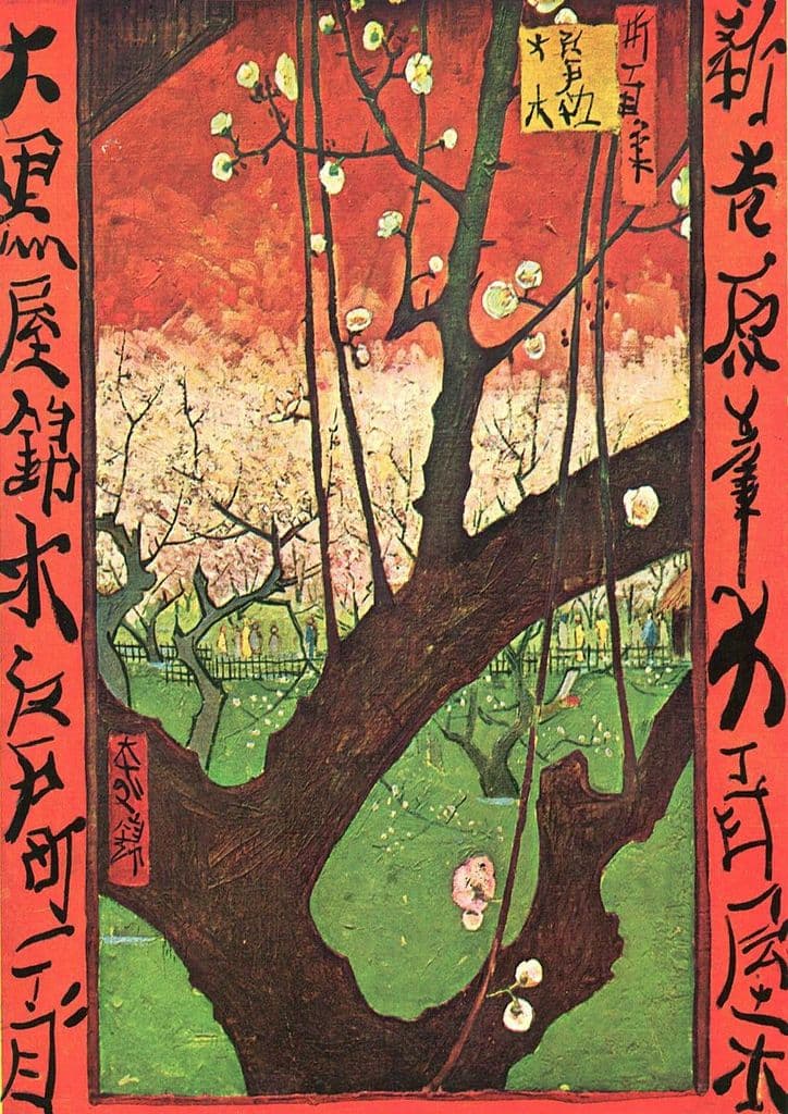Van Gogh, Vincent: Japonaiserie - Flowering Plum Orchard (after Hiroshige), Paris, 1887.  (001518)