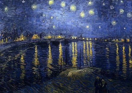 Van Gogh, Vincent: Starry (Starlit) Night over the Rhone. Fine Art Print.  (00250)