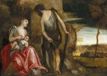 Veronese, Paolo Caliari: Cain and His Family Wandering. Fine Art Print.  (002010)