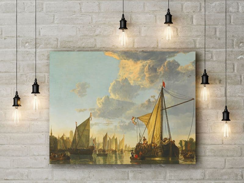Aelbert Cuyp: The Maas at Dordrecht. Fine Art Canvas.