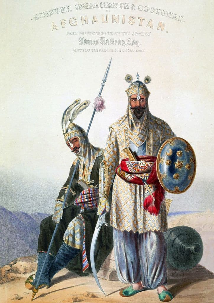 Afghan Royal Soldiers of the Durrani Empire Afghanistan 1847. Print/Poster (5456)