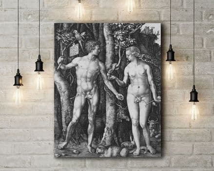 Albrecht Durer: Adam and Eve. Fine Art Canvas.