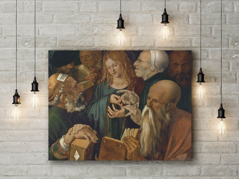 Albrecht Durer: Christ Among the Doctors. Fine Art Canvas.